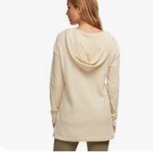 Patagonia Womens Cream Waffleprint hooded tunic size medium